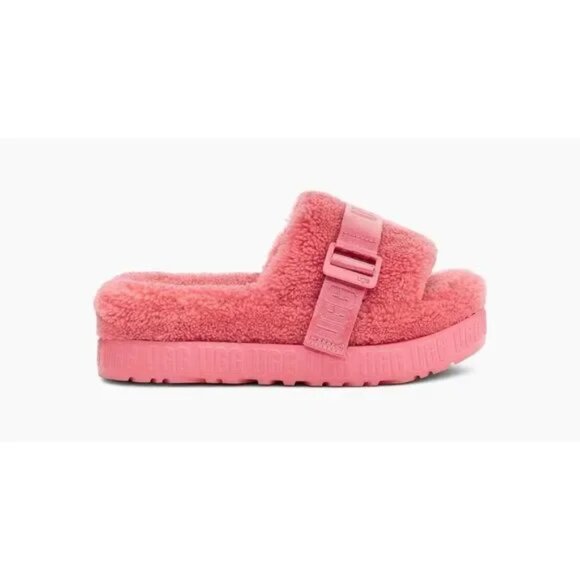 UGG Pink Blossom Fluffita Slides NEW Size 7 - Picture 1 of 13